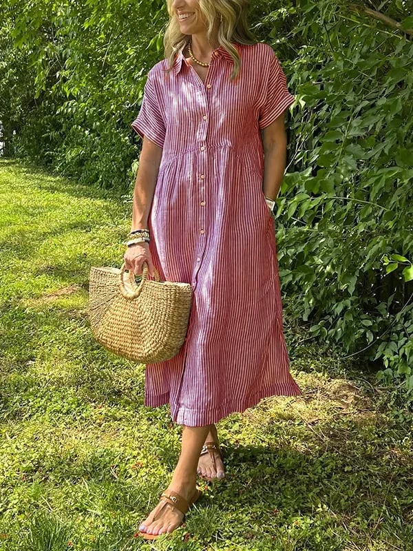 Mia | Elegant Striped Dress