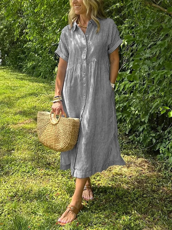 Mia | Elegant Striped Dress