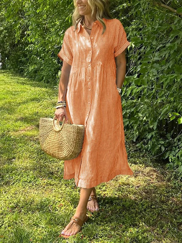 Mia | Elegant Striped Dress