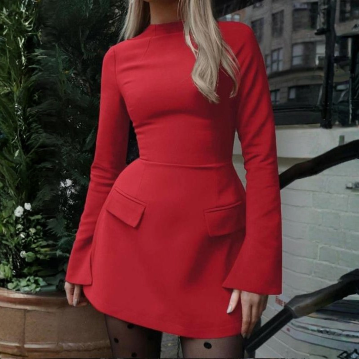 BRISHA™ - Chic Long Sleeve Bodycon Mini Dress