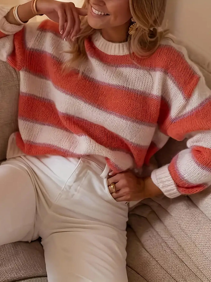 Julietta - Striped Jumper in Blush
