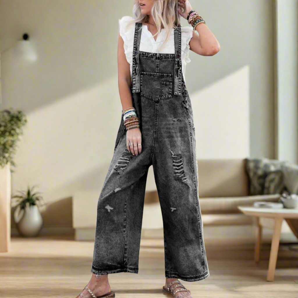 CARMELITA™ – Vintage Wash Adjustable Jumpsuit