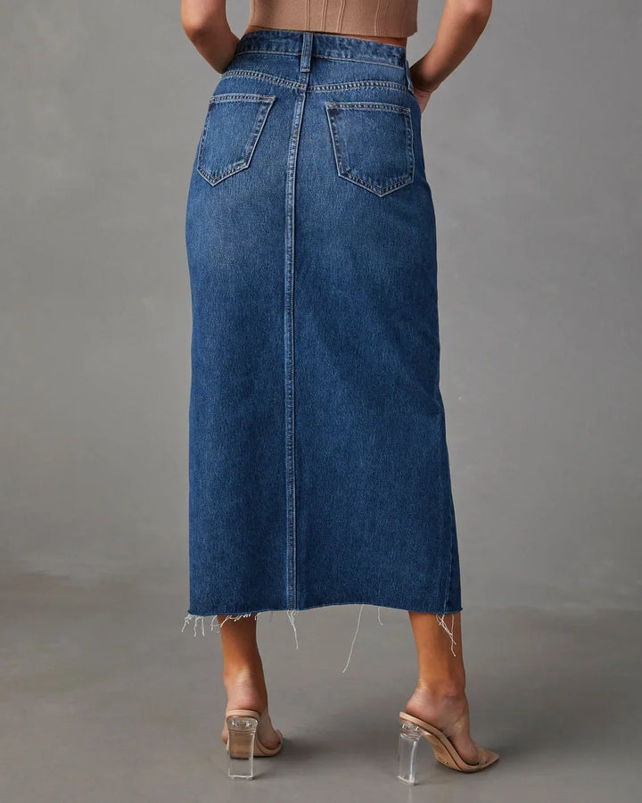 DENISE™ – Classic High-Waist Denim Skirt