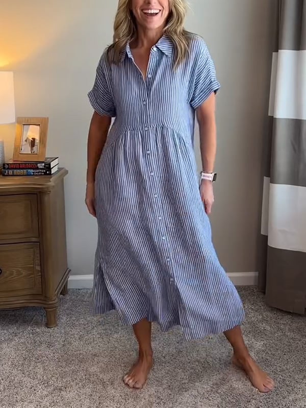 Mia | Elegant Striped Dress