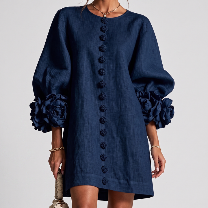 Monique™ | Rosette Sleeve Shift Dress